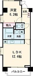 東京メトロ東西線 葛西駅 徒歩3分の賃貸マンション 9階1LDKの間取り