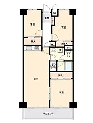 高尾パークハイツA棟 7階3LDKの間取り