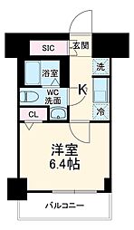 SHOKEN　Residence名古屋NORTH 8階1Kの間取り