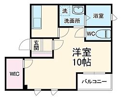 Ｆｏｏｔ　Ｑｕｅｓｔ 2階1Kの間取り