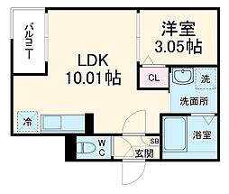 Ｊａｃｋ　ｕｃｈｉｄａｂａｓｈｉIII 2階1LDKの間取り