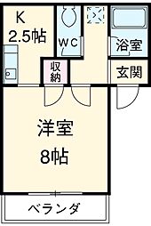 間取図画像 1K