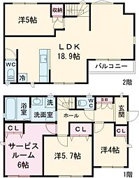 Kolet小金井貫井南02 1階3SLDKの間取り
