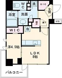 東武東上線 中板橋駅 徒歩4分の賃貸マンション 13階1LDKの間取り