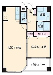 名古屋市営桜通線 国際センター駅 徒歩10分の賃貸マンション 8階1LDKの間取り