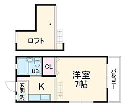 JR南武線 中野島駅 徒歩7分の賃貸アパート 1階1Kの間取り