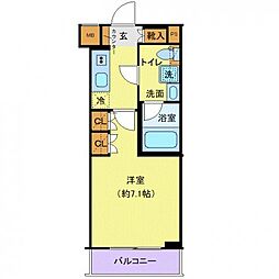 都営三田線 本蓮沼駅 徒歩3分の賃貸マンション 5階1Kの間取り