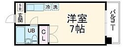 サンダイヤルマンション ワンルームの間取図画像