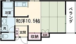 グアルダ93 1階ワンルームの間取り