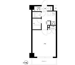 ルーブル高田馬場参番館 4階1Kの間取り