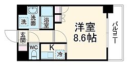 エスリード烏丸五条駅前 10階1Kの間取り