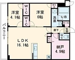 S-RESIDENCE富士見ヶ丘afford 2階2SLDKの間取り