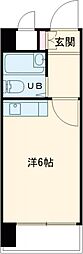 朝日プラザ鴨川I 3階ワンルームの間取り