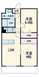 誠進館 2LDKの間取図画像