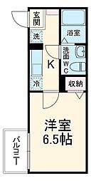 東葉高速鉄道 東海神駅 徒歩8分の賃貸アパート 3階1Kの間取り