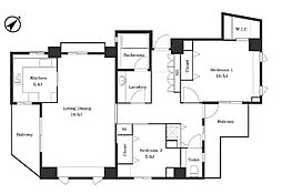 KSハウス 4階2LDKの間取り