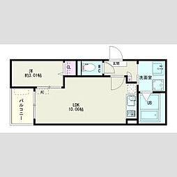 Ｊａｃｋ　ｋｏｍｅｉII 1階1LDKの間取り