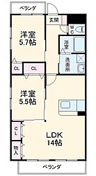 間取図画像 2LDK