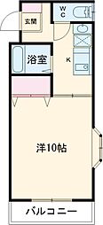 東武伊勢崎線 新伊勢崎駅 5.8kmの賃貸マンション 1階1Kの間取り