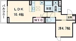セレスティア亀有 1階1LDKの間取り