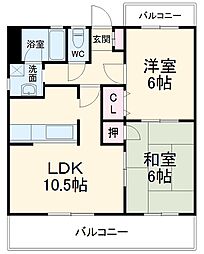 間取図画像 2LDK