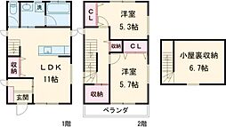国立市中1丁目戸建 1階2SLDKの間取り