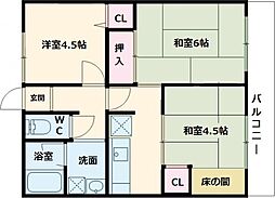 ＯＮコーポ 2階3DKの間取り