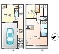 Ｇ・シエルクレール 1階1SLDKの間取り