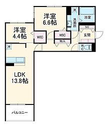 TORISIA Reve 2階2LDKの間取り