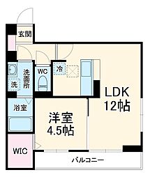 D-ROOM富竹新田 2階1LDKの間取り