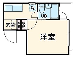 メゾン文京 3階1Kの間取り