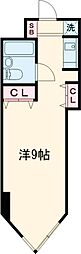 シティコート池ノ上 3階ワンルームの間取り
