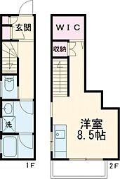 コート四季 1階ワンルームの間取り
