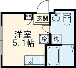 ＣＩＣＡＤＡ　ＡＳＡＧＡＹＡ 5階ワンルームの間取り