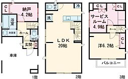 京王線 府中駅 徒歩17分の賃貸一戸建て 1階1SLDKの間取り