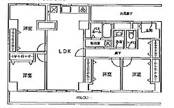 フェリス辰巳台 2階4LDKの間取り