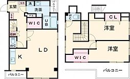 品川ハイツ 5階2LDKの間取り