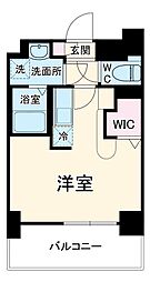 エステシア名駅 5階ワンルームの間取り