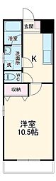 ＭＩＹＡＢＩＲＯＵ 3階1Kの間取り