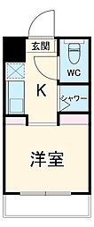 東和プラザＢ館 3階1Kの間取り