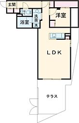 ACP Residence 新江古田 地下1階1LDKの間取り