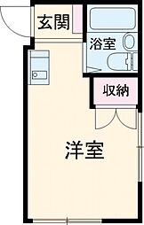 サンビレッジ飛田給 2階ワンルームの間取り