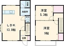 アクシス 1階2LDKの間取り