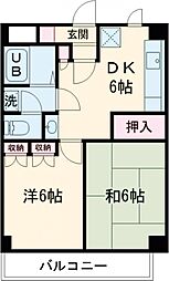 メゾンドレカン 2DKの間取図画像