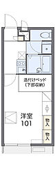 レオパレスオーロフォレスタ 1Kの間取図画像
