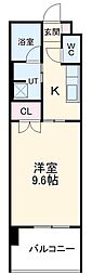 名古屋市営名城線 新瑞橋駅 徒歩6分の賃貸マンション 8階1Kの間取り