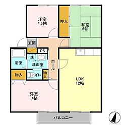 サンビレッジ・プルミエ　Ｆ 1階3LDKの間取り