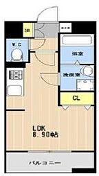LIBTH松山III 10階ワンルームの間取り