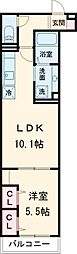 JR中央線 国分寺駅 徒歩21分の賃貸アパート 3階1LDKの間取り