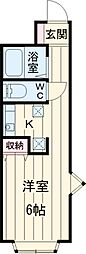 ポレールミヤマ 1Kの間取図画像
